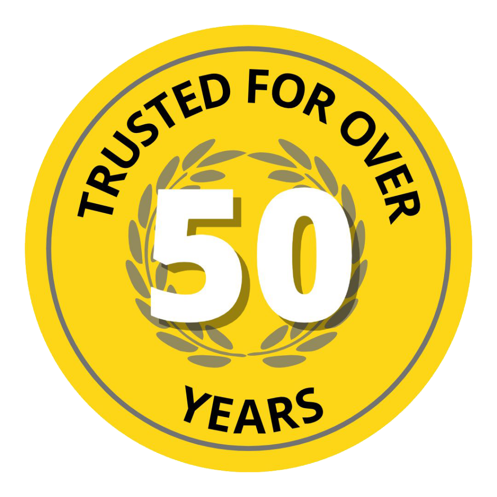 Trusted for over 50 years logo